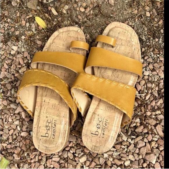 Boc Born of Concept Strappy Slide Sandals Size 9 Yellow - Picture 2 of 3